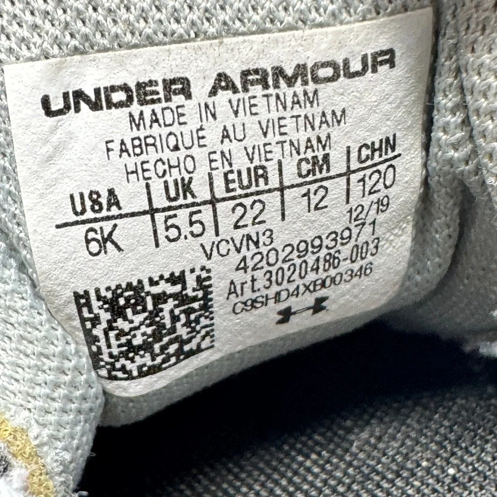 Under Armour Assert 8 AC Shoes Black Toddler Size 6 K
